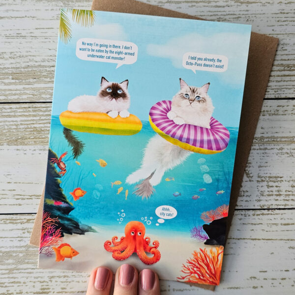 Ragdoll Cat Summer Holiday Card - Image 2