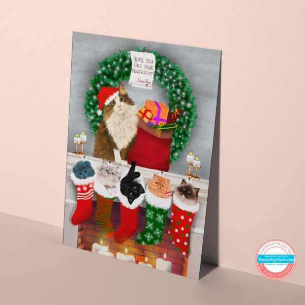 Cat Lovers Christmas Card