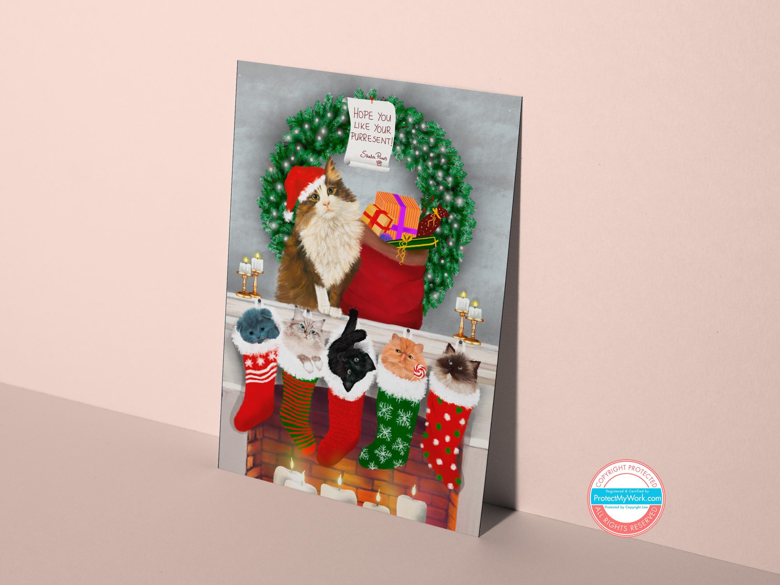 Cat Lovers Christmas Card