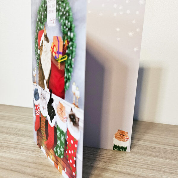 Santa Paws Cat Greeting Card - Image 3
