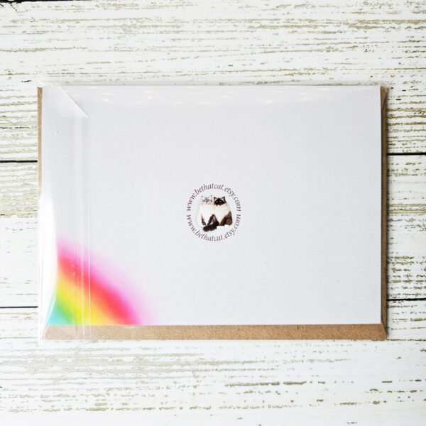 Siamese Rainbow Cat Card - Image 3