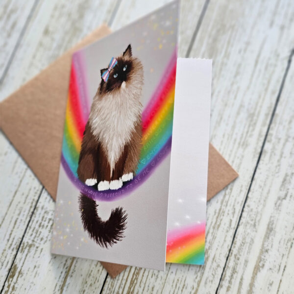 Trans Kitty Ragdoll Cat Card - Image 4
