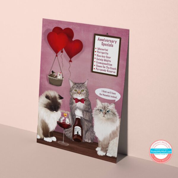 Ragdoll Cat Valentine's Day/ Anniversary card