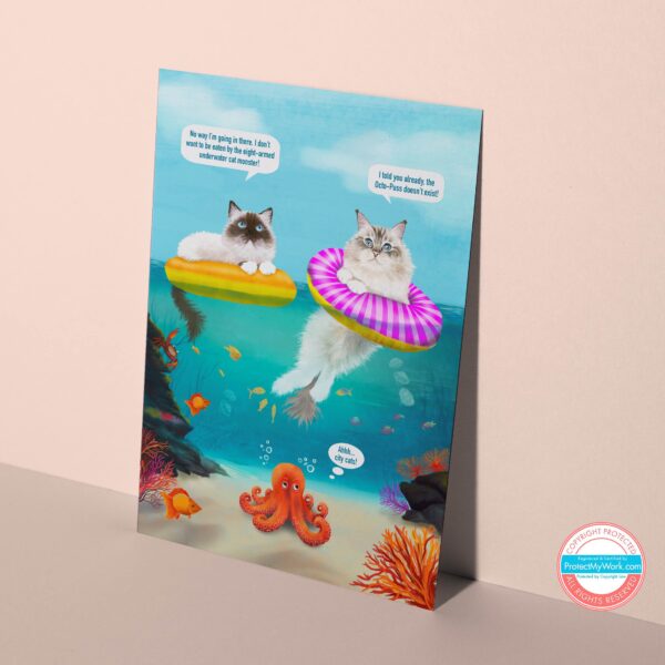 Ragdoll cat vacation card