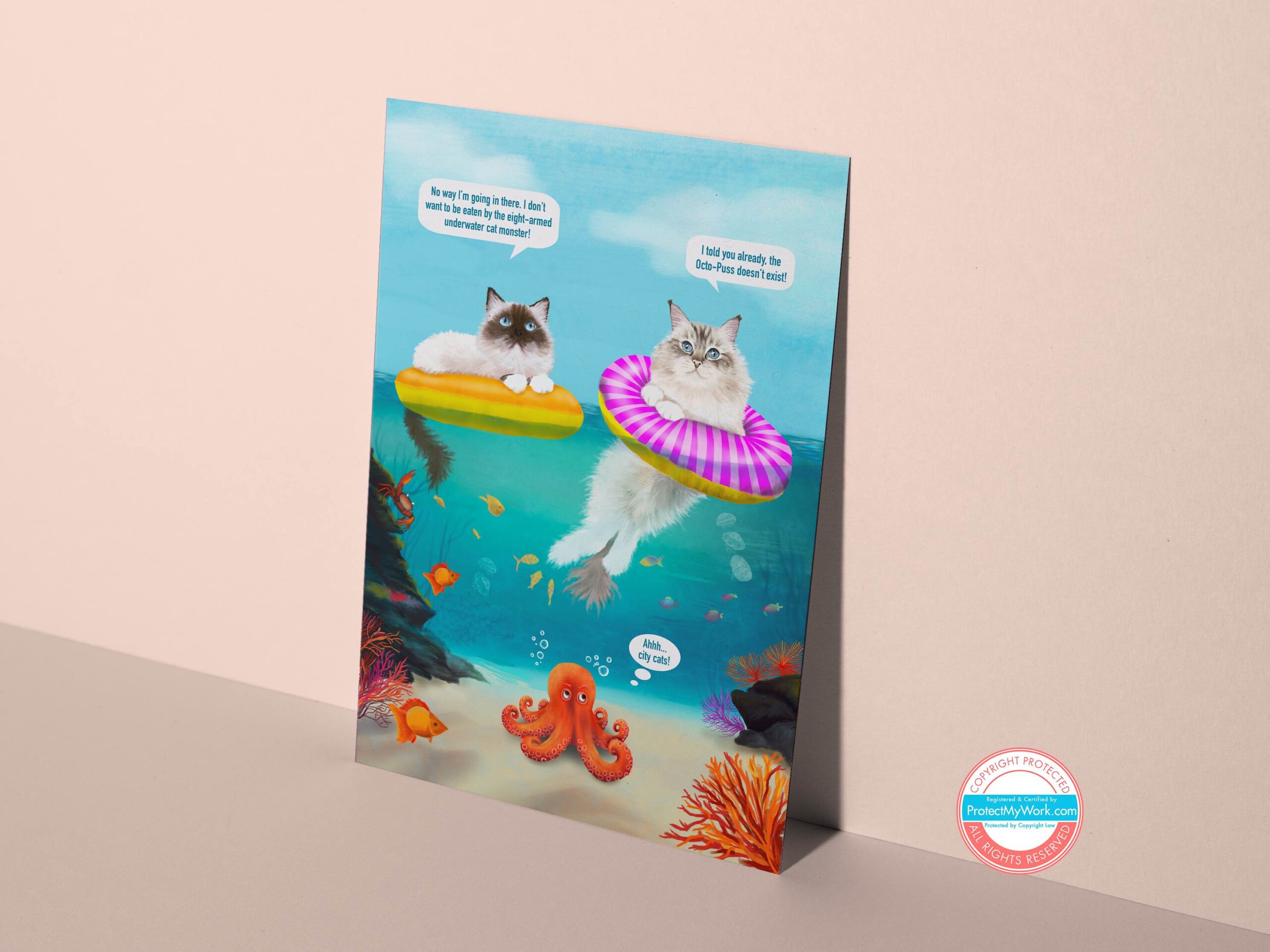 Ragdoll cat vacation card