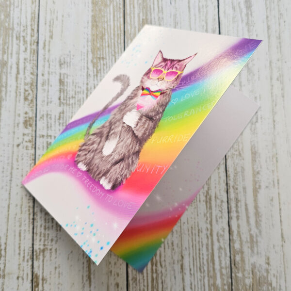 Rainbow Tabby Cat Card - Image 4