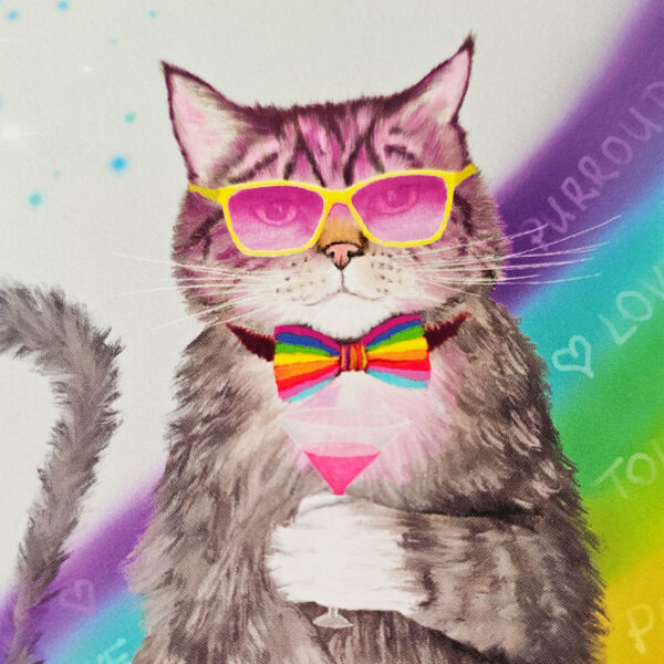 Rainbow Tabby Cat Card - Image 5