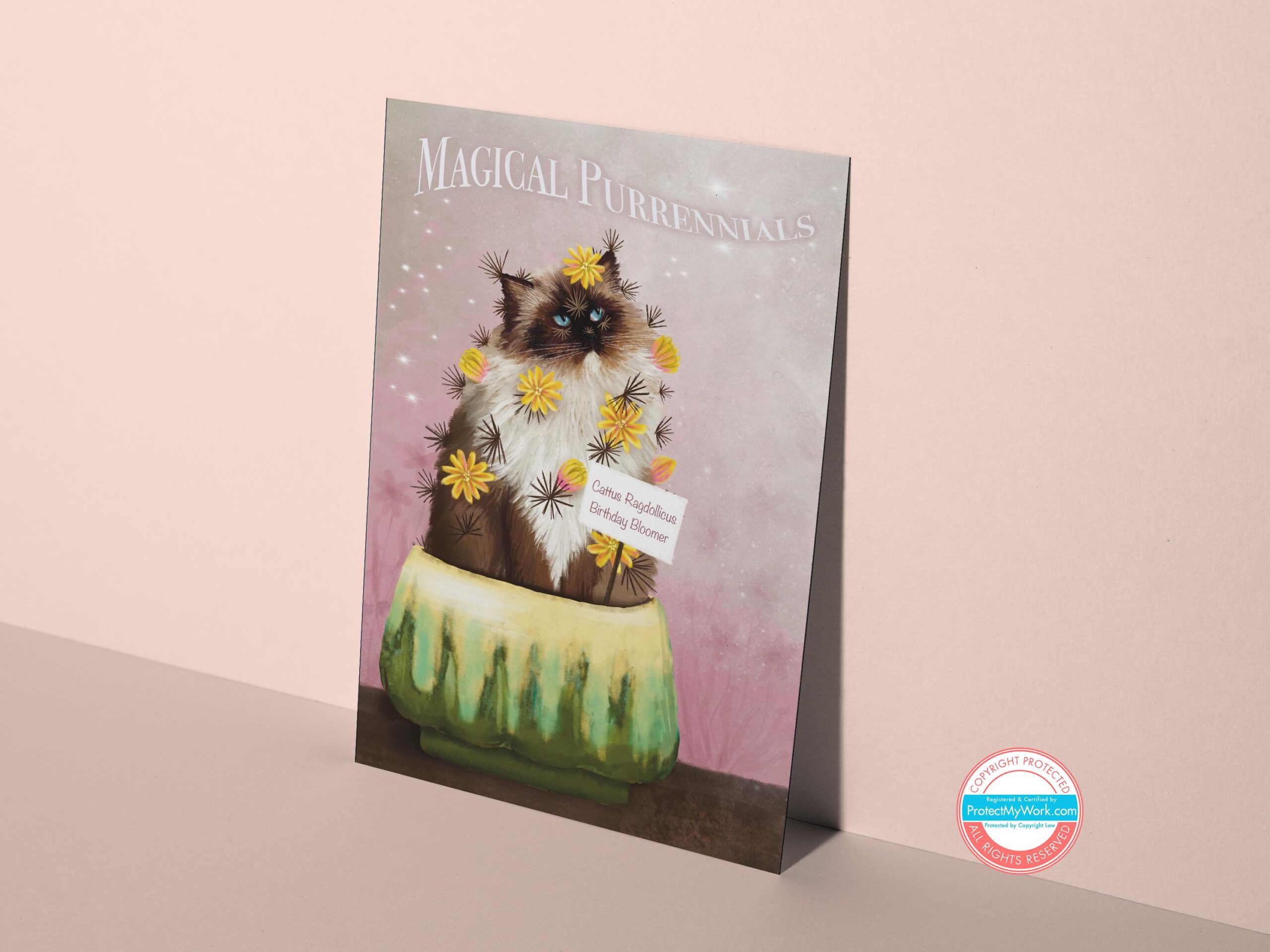 Ragdoll cat birthday card