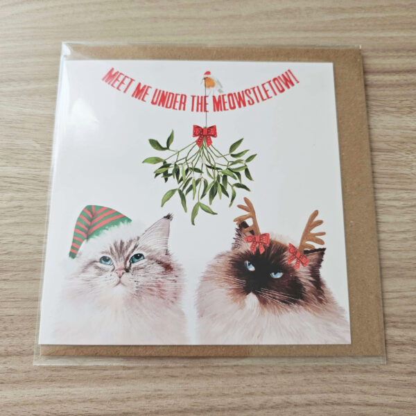 Ragdoll Cats Under the Mistletoe - Image 2