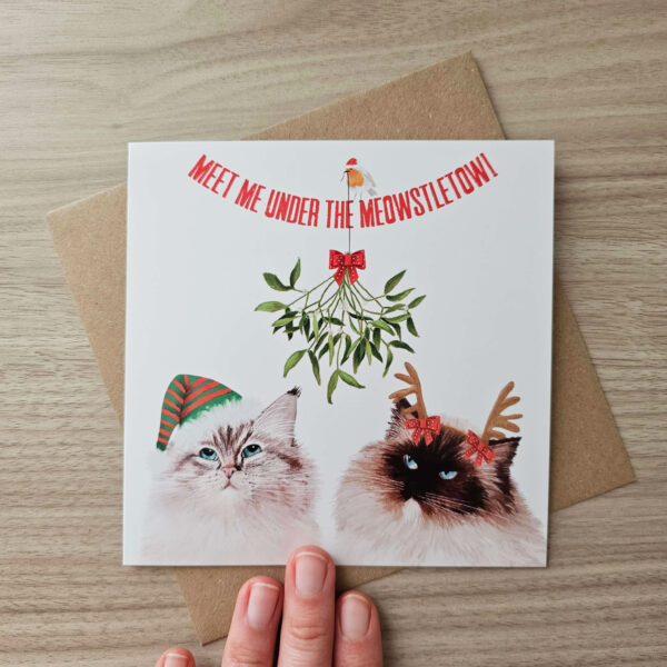 Ragdoll Cats Under the Mistletoe - Image 3