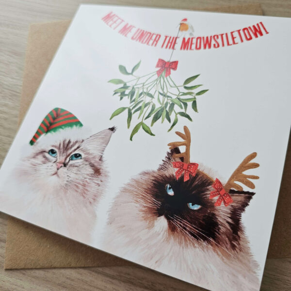 Ragdoll Cats Under the Mistletoe - Image 4