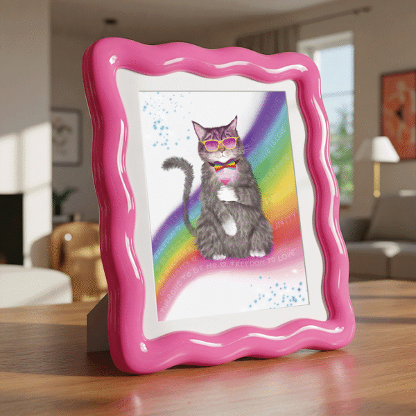 Tabby Cat On The Rainbow Pride Art - Image 3