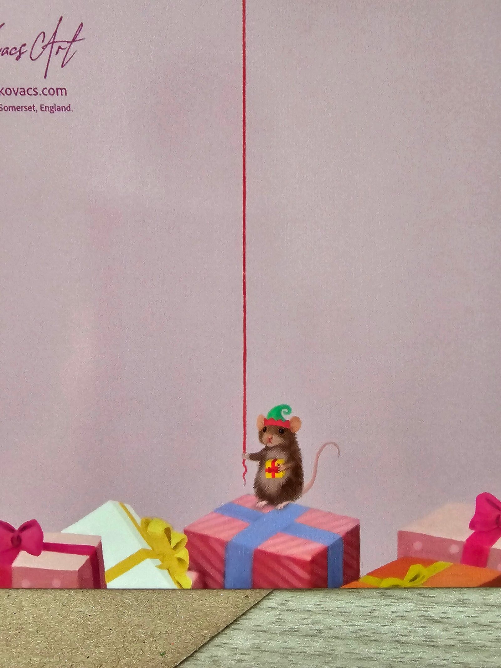 Ragdoll Cat Christmas Card - Tangled in Fairy Lights - Image 9